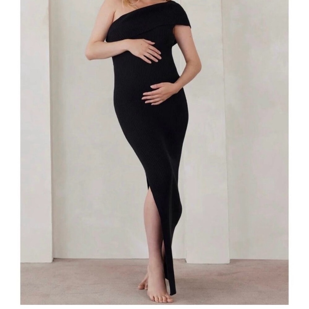 Cozy Knit One Shoulder Dress BumpSuit